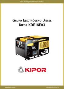 Grupo Electrógeno Diesel Kipor KDE16EA3 - Ficha Técnica