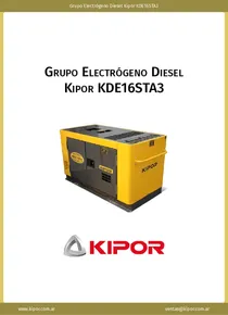Grupo Electrógeno Diesel Kipor KDE16STA3 - Ficha Técnica