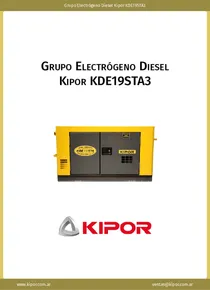 Grupo Electrógeno Diesel Kipor KDE19STA3 - Ficha Técnica