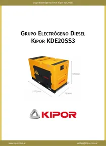 Grupo Electrógeno Diesel Kipor KDE20SS3 - Ficha Técnica