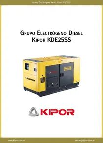 Grupo Electrógeno Diesel Kipor KDE25SS - Ficha Técnica