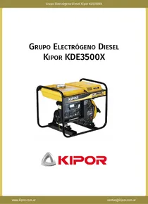 Grupo Electrógeno Diesel Kipor KDE3500X - Ficha Técnica
