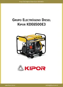 Grupo Electrógeno Diesel Kipor KDE6500E3 - Ficha Técnica