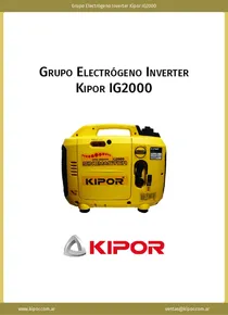 Grupo Electrógeno Inverter Kipor IG2000 - Ficha Técnica