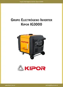Grupo Electrógeno Inverter Kipor IG3000 - Ficha Técnica