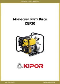 Motobomba Nafta Kipor KGP30 - Ficha Técnica