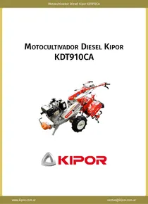 Motocultivador Diesel Kipor KDT910CA - Ficha Técnica