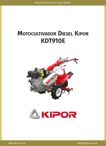 Motocultivador Diesel Kipor KDT910E - Ficha Técnica