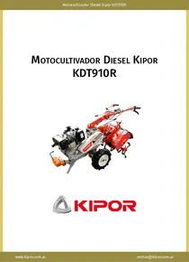 Motocultivador Diesel Kipor KDT910R - Ficha Técnica