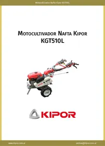 Motocultivador Nafta Kipor KGT510L - Ficha Técnica