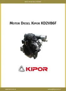 Motor Diesel Kipor KD2V86F - Ficha Técnica