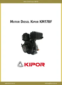 Motor Diesel Kipor KM178F - Ficha Técnica