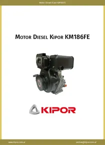 Motor Diesel Kipor KM186FE - Ficha Técnica