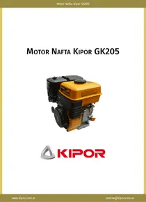 Motor Nafta Kipor GK205 - Ficha Técnica