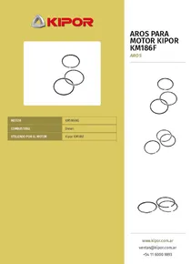 Aros para Motor Kipor KM186F - Folleto