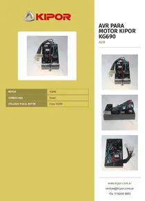 AVR para Motor Kipor KG690 - Folleto