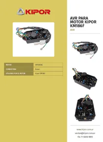 AVR para Motor Kipor KM186F - Folleto