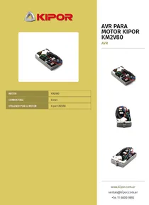 AVR para Motor Kipor KM2V80 - Folleto
