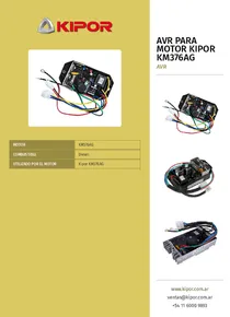 AVR para Motor Kipor KM376AG - Folleto