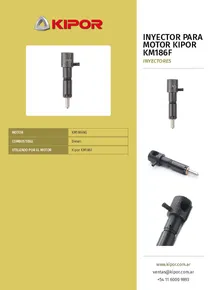 Inyector para Motor Kipor KM186F - Folleto