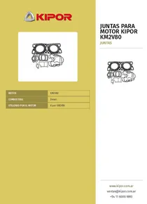 Juntas para Motor Kipor KM2V80 - Folleto