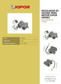 Regulador de Voltaje para Motor Kipor KM186F - Folleto