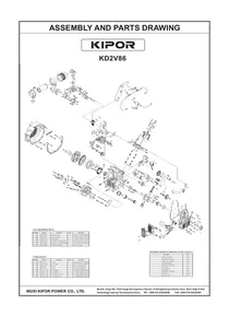 Motor Diesel Kipor KD2V86F - Despiece