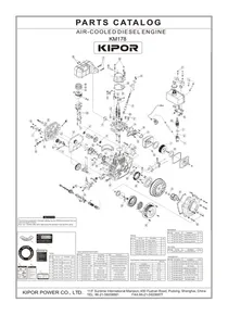 Motor Diesel Kipor KM178F - Despiece