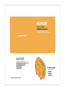 Grupo Electrógeno Inverter Kipor IG2000 - Manual de Usuario