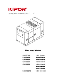 Grupo Electrógeno Diesel Kipor KDE30SS3 - Manual de Usuario