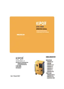 Grupo Electrógeno Diesel Kipor KDE6500E3 - Manual de Usuario