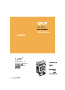 Grupo Electrógeno Nafta Kipor KGE6500E - Manual de Usuario
