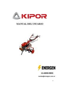 Motocultivador Nafta Kipor KGT510L - Manual