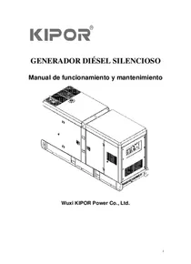 Grupo Electrógeno Diesel Kipor KDE85S3 - Manual de Usuario