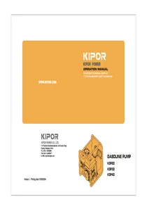 Motobomba Nafta Kipor KGP30 - Manual de Usuario