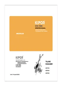 Motocultivador Diesel Kipor KDT910CA - Manual de Usuario