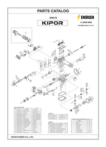 Motor Diesel Kipor KM376AG - Despiece